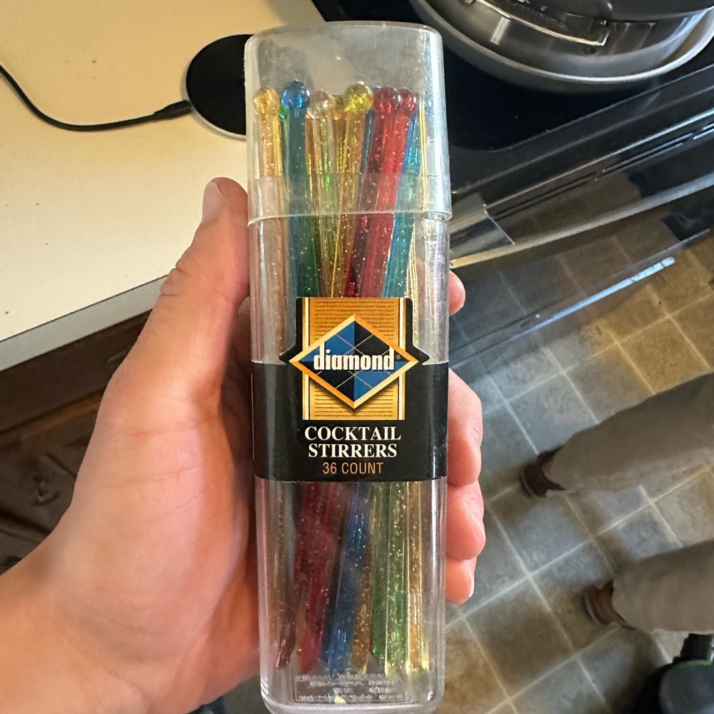 Diamond Supply Co. Glitter Cocktail Stirrers in Red, Blue, Green, Gold, Silver